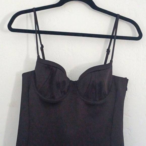 NWT H&M black satin bustier dress - Picture 6 of 12